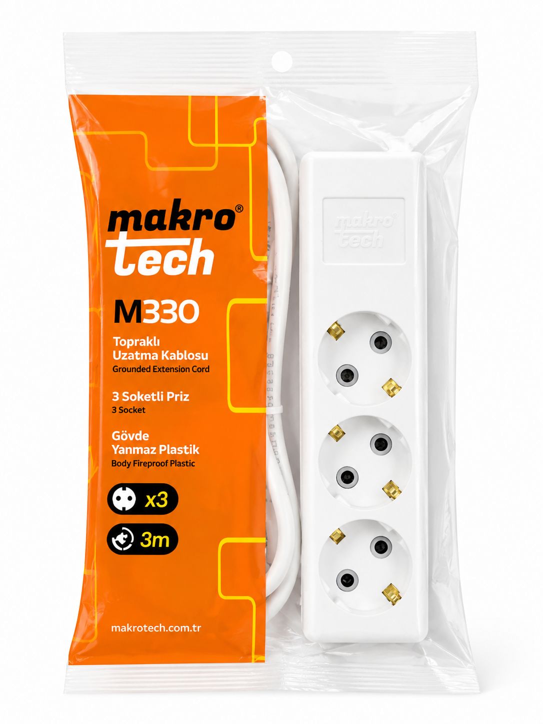 MAKRO TECH 3LÜ GRUP PRİZ 3M  KL:12